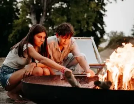 Brasero romantique en amoureux