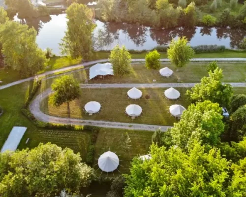 camping chateau de la loire vue du ciel