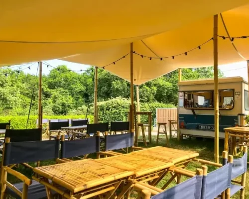 Lodge bretagne camping crozon terrasse